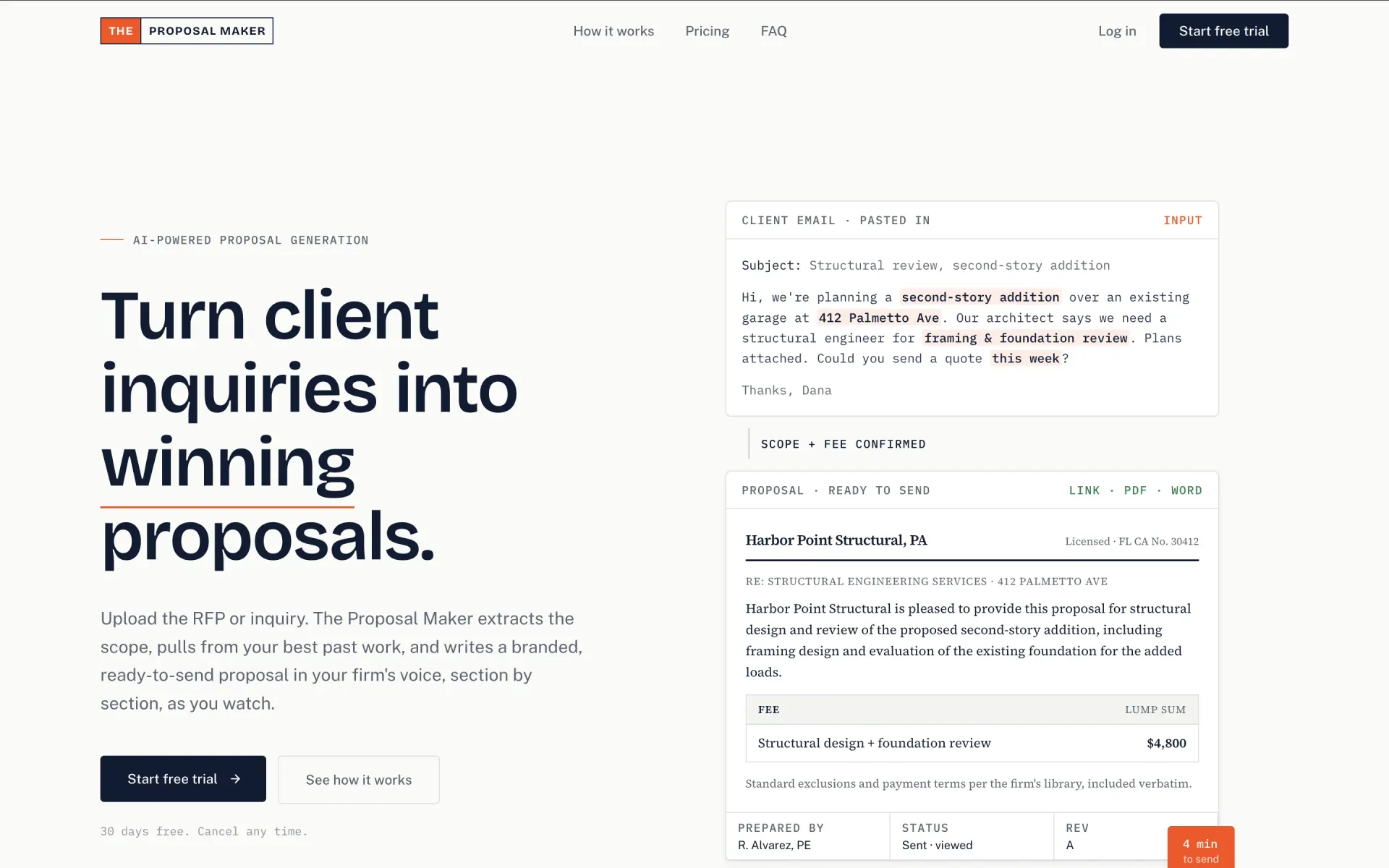 The Proposal Maker product screenshot
